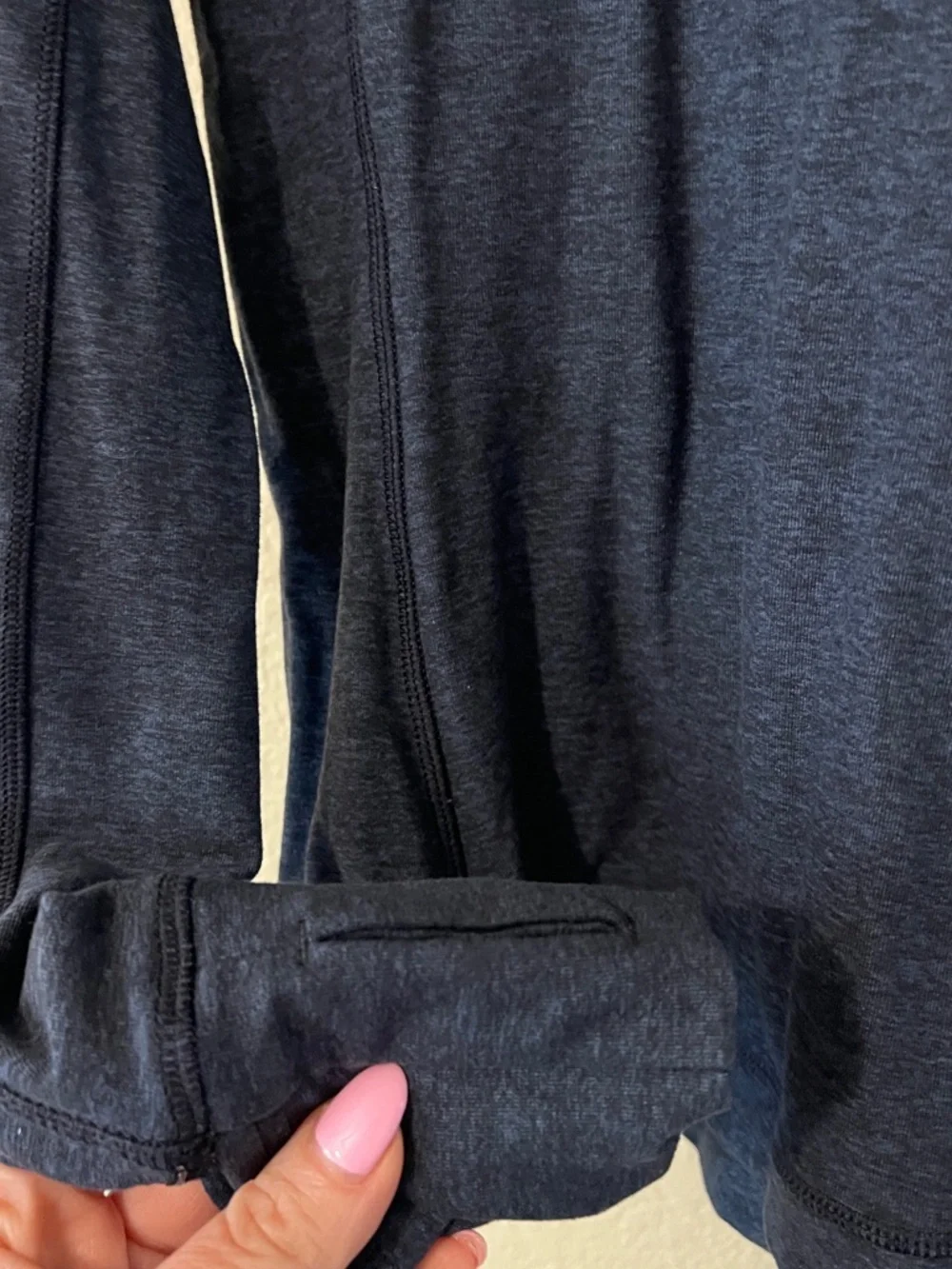 Lululemon Its Rulu Run Long Sleeve Shirt Heathered True Navy/Black